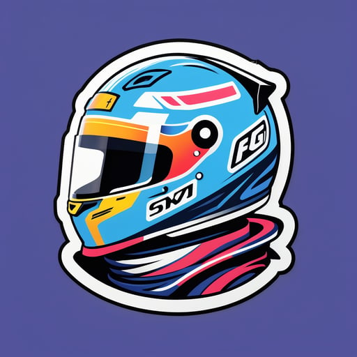 Race Car Driver Helmet sticker