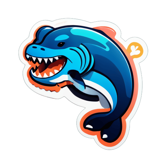 whale tiger sticker