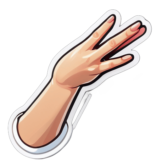 Generate a realistic image of a female hand ,realistic style sticker