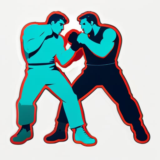 MEN fighting sticker