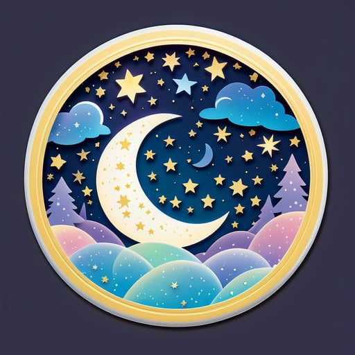 Serene Starry Nightlight sticker