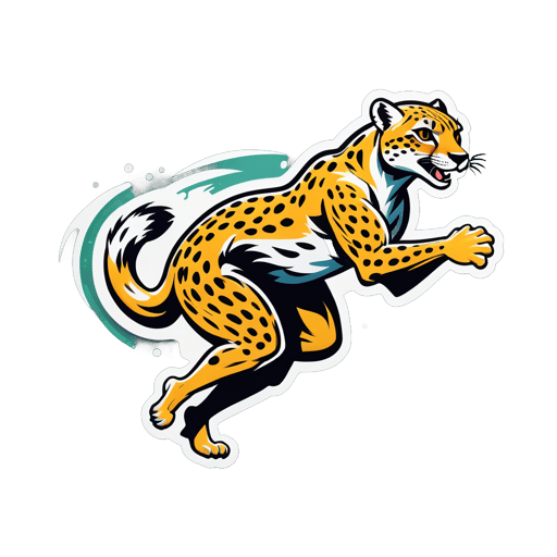 Fast Cheetah Runner sticker