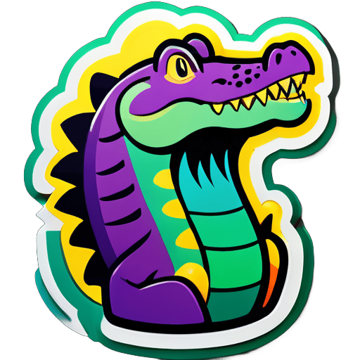Krokodil-Aufkleber sticker