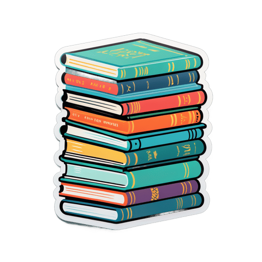 Pilha de Livros Independentes sticker