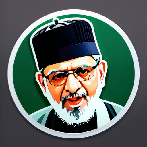 Dr. Tahirul Qadri in serious mood sticker