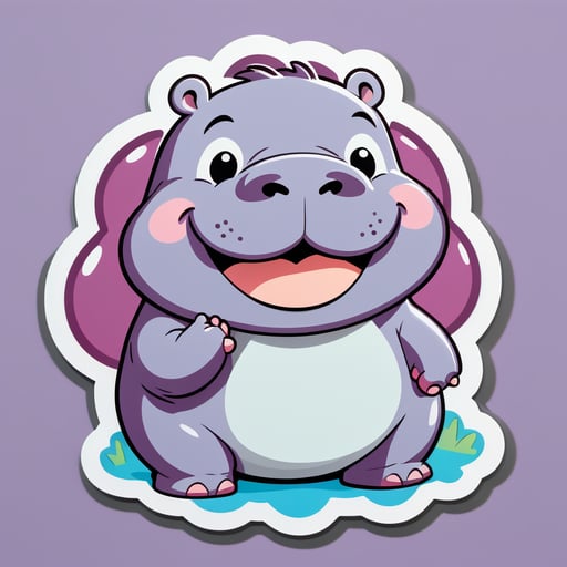 Meme del Hipopótamo Tímido sticker