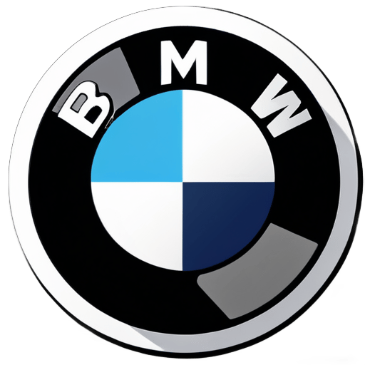Generate a sticker of a BMW