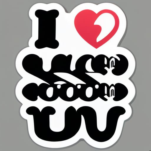 I love you, my beloved. sticker
