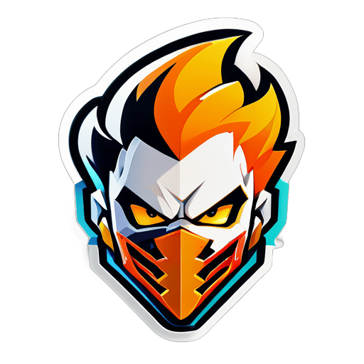 freefire gaming logo like hayato decent stylish  sticker