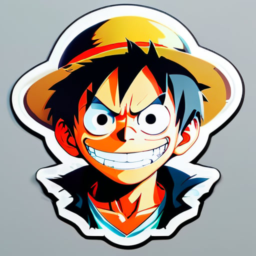 One Piece Luffy sticker