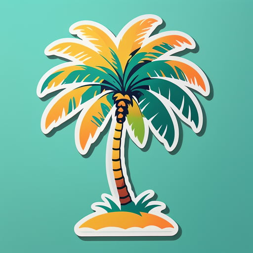'Árbol de palma balanceándose' sticker