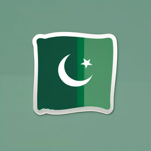 Pakistani flag sticker
