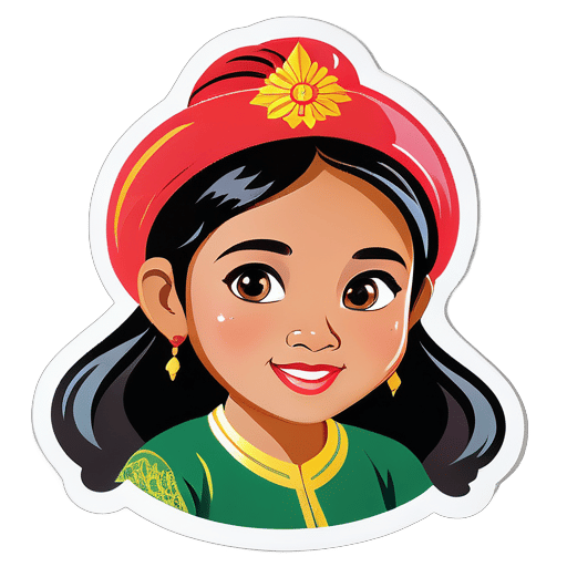 Myanmar Mädchen namens Thinzar sticker