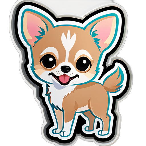 sticker chó chihuahua cho bé gái sticker