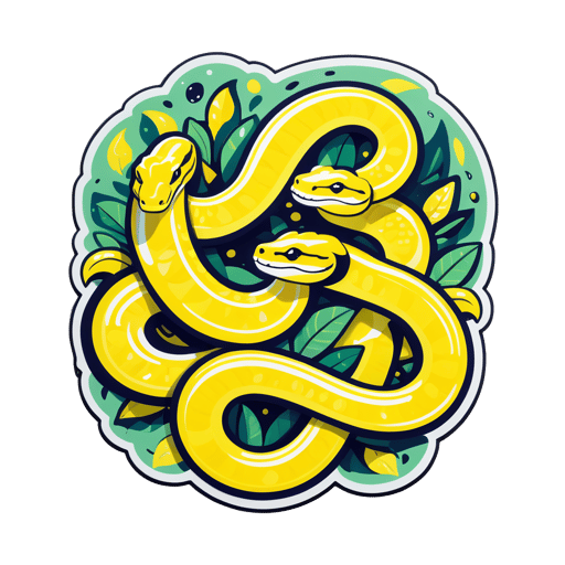 Burly Lemon Snakes sticker