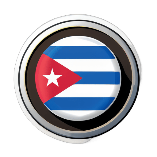 Cuban flag sticker