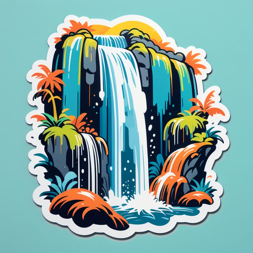 Roaring Waterfall sticker