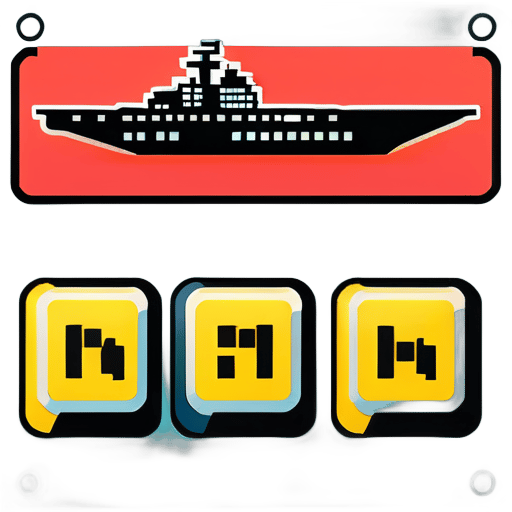 please write me the code ABAP for the game battleship sticker