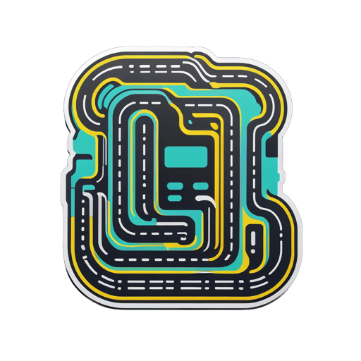 Circuit Track Layout sticker