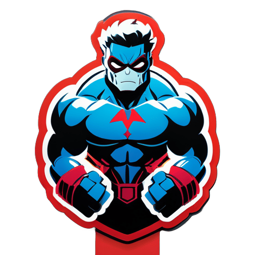 nhãn nhân vật Marvel Prediator với cơ bắp mạnh mẽ sticker