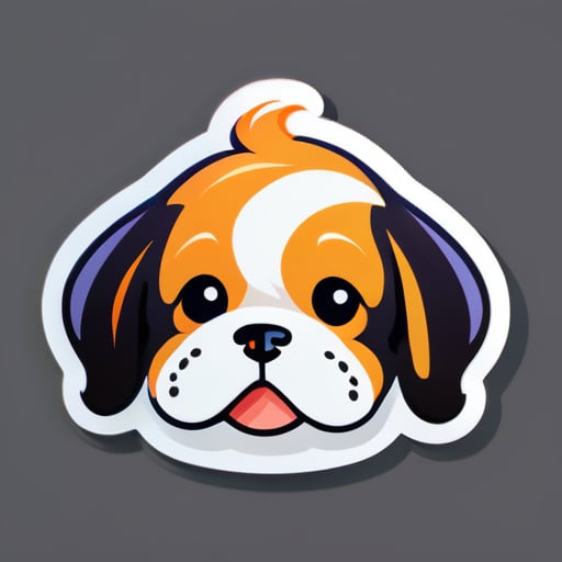 a cute dog  sticker