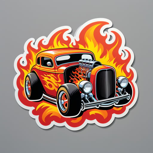 Flammes Hot Rod sticker
