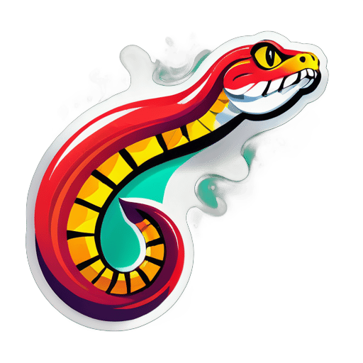 shubham jain con forma de serpiente descamación sticker