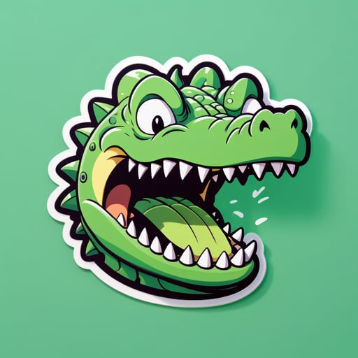Meme Cá sấu bực tức sticker