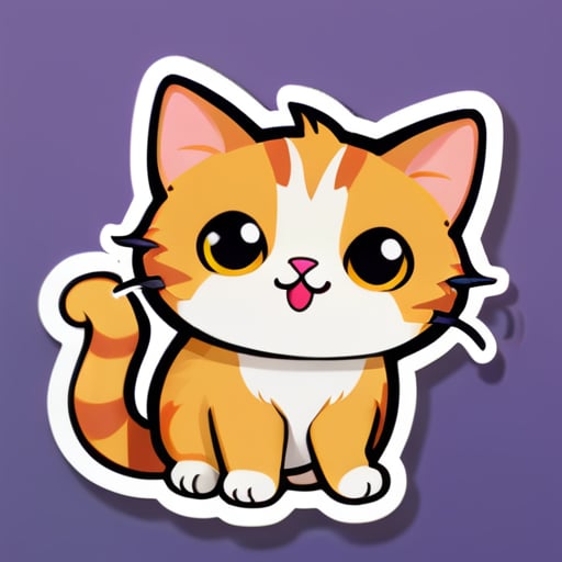 給我生成一個可愛的貓 sticker