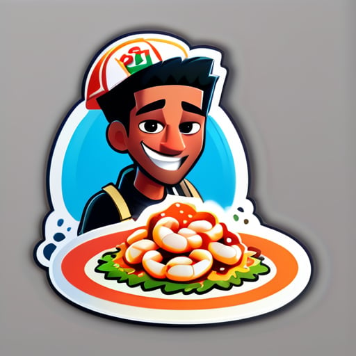 fortnite battlepass but its actually an armenian farting out their poopy buttcheeks and then eating papa john pizza with fried shrimp youre telling me a shrimp fried this rice only a spoonfull sticker