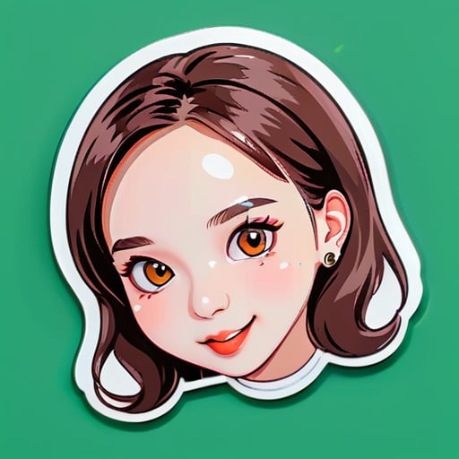 Erstellen Sie mir ein Gesichtssticker von Nayeon von Twice sticker