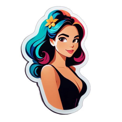 一个美女
 sticker