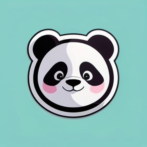 sticker de panda con un aspecto profesional sticker