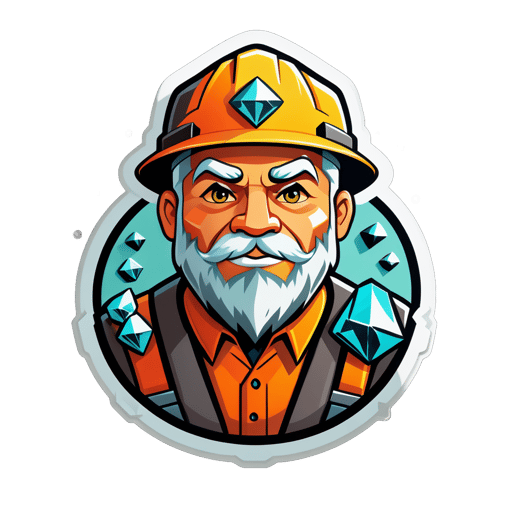 Rough Diamond Miner sticker