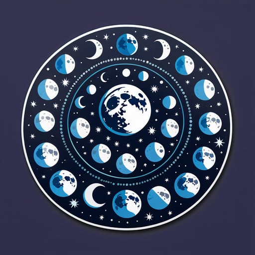 Celestial Moon Phases sticker