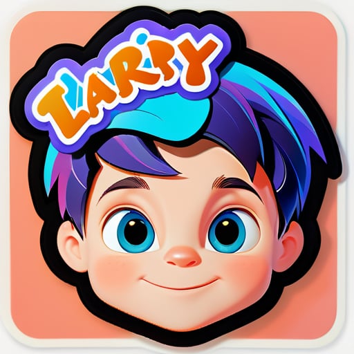 一个男孩名叫 Larry sticker