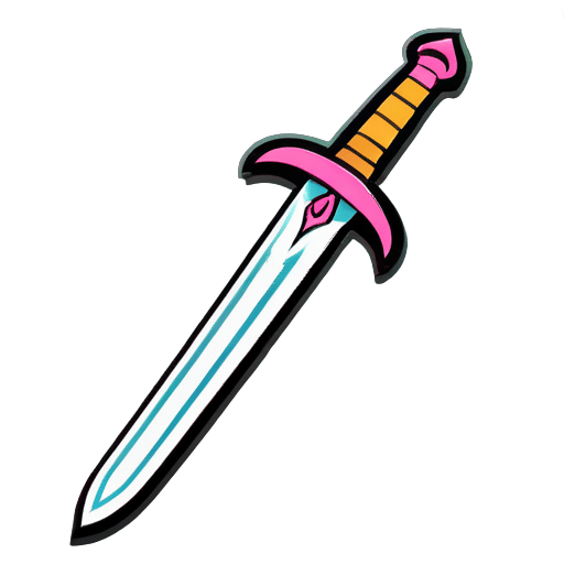 sword stab in bodt sticker