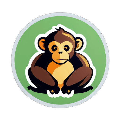 monkey massage sticker