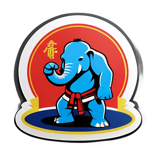 jiu-jitsu elefante  sticker