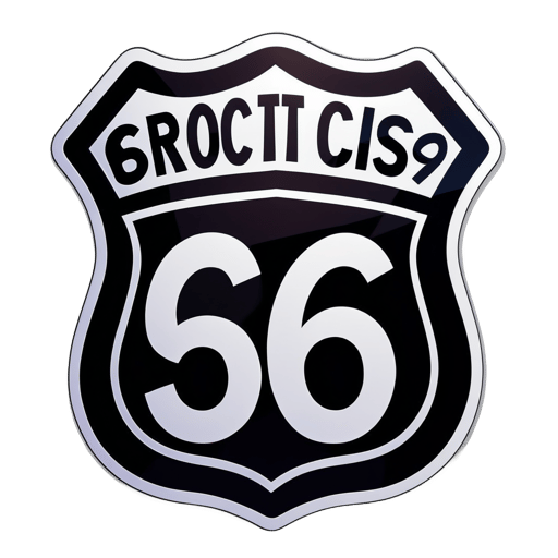 Route 66 Schild sticker