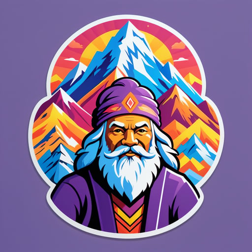 Majestic Mountain Guru sticker