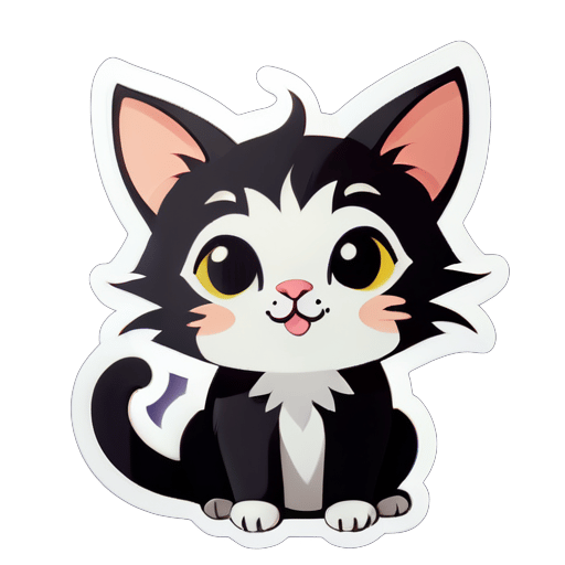 un lindo gato sticker