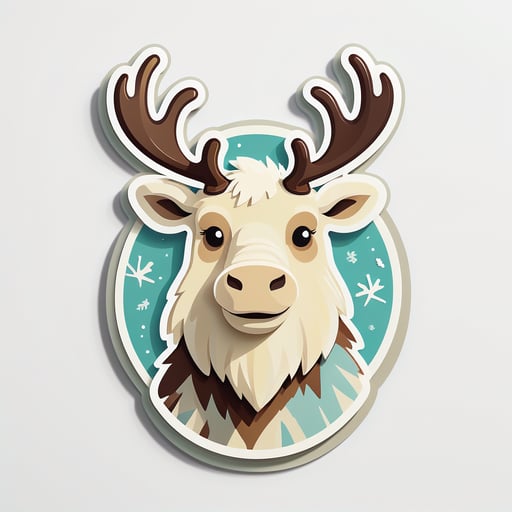 Chunky Ivory Moose sticker