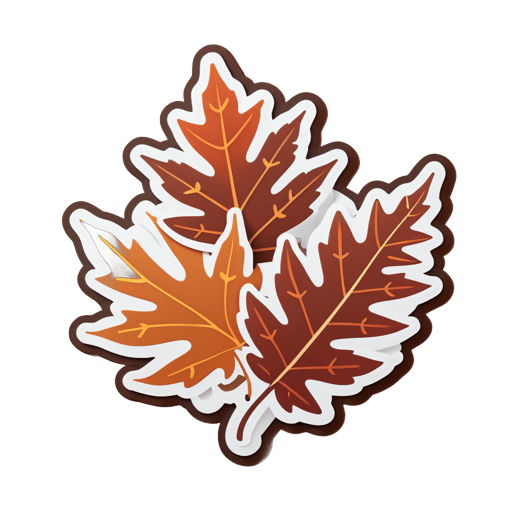 'Hojas de otoño rústicas' sticker