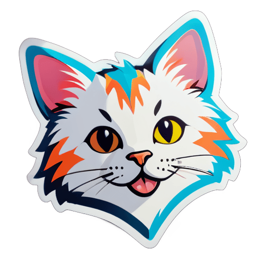  a cat sticker