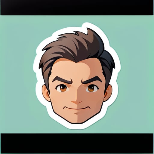 Sticker of a man's avatar sticker