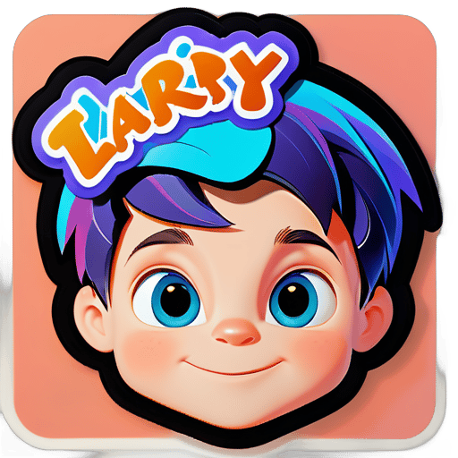 # a boy names Larry sticker