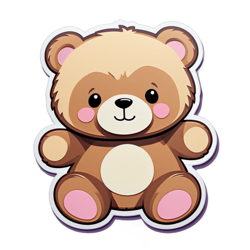 Snuggly Teddy Bear sticker