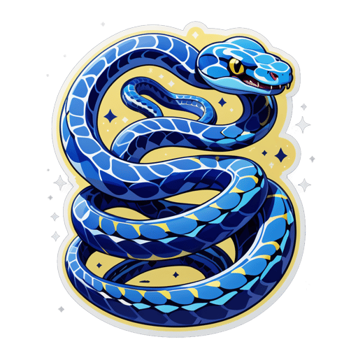 Overweight Lapis Snakes sticker