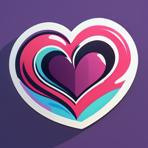 Herz, Logo, künstlerischer Sinn sticker